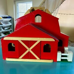 Vintage Fold & Go Farm W/Mega Lot of Farm Animals